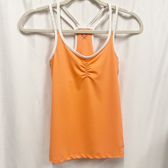 Champion Tops - Champion Orange & White Strappy Tank Top